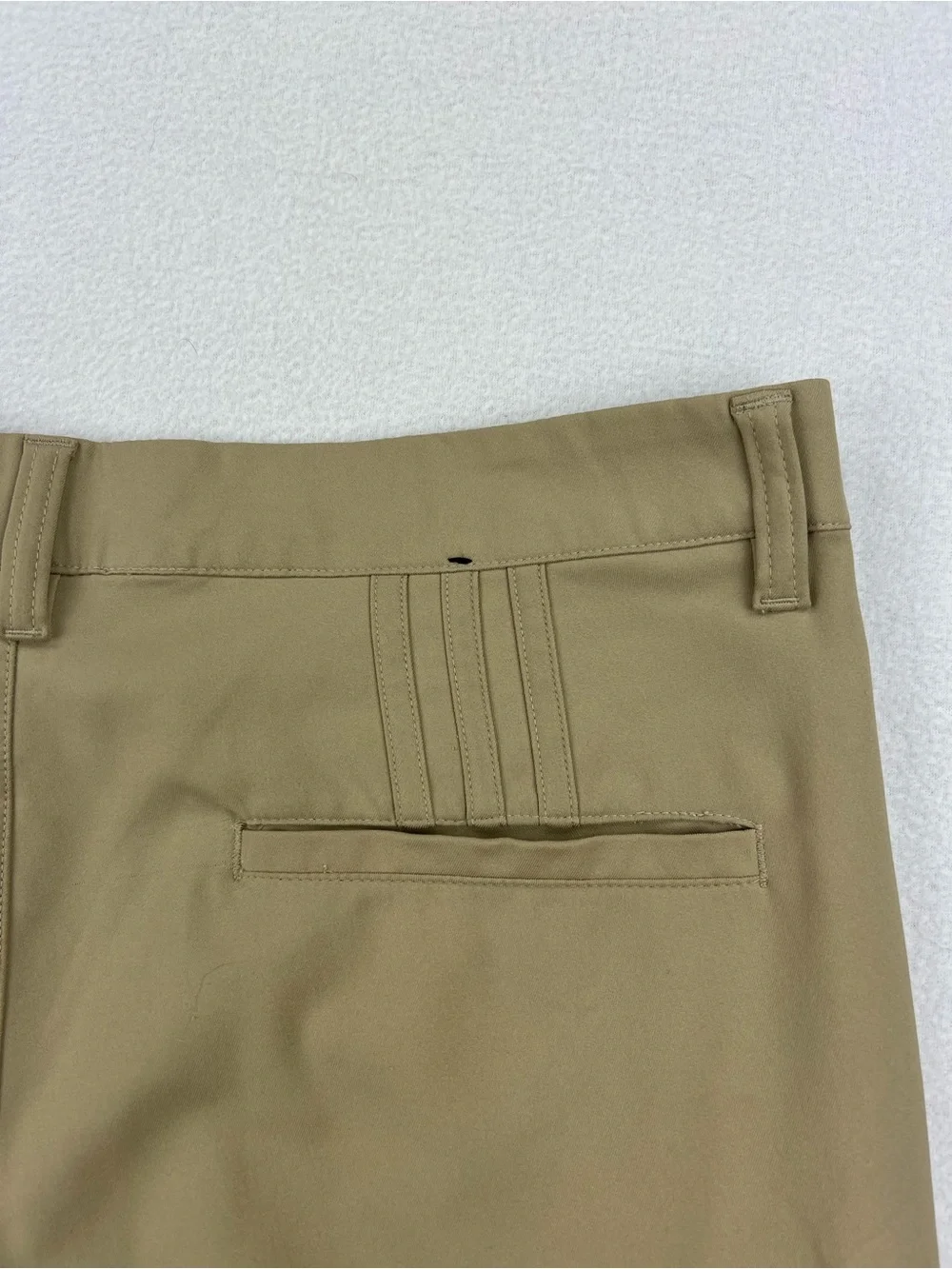 Adidas Mens Adi Advantage Khaki Performance Golf Pants Flat Front Size 35x32
